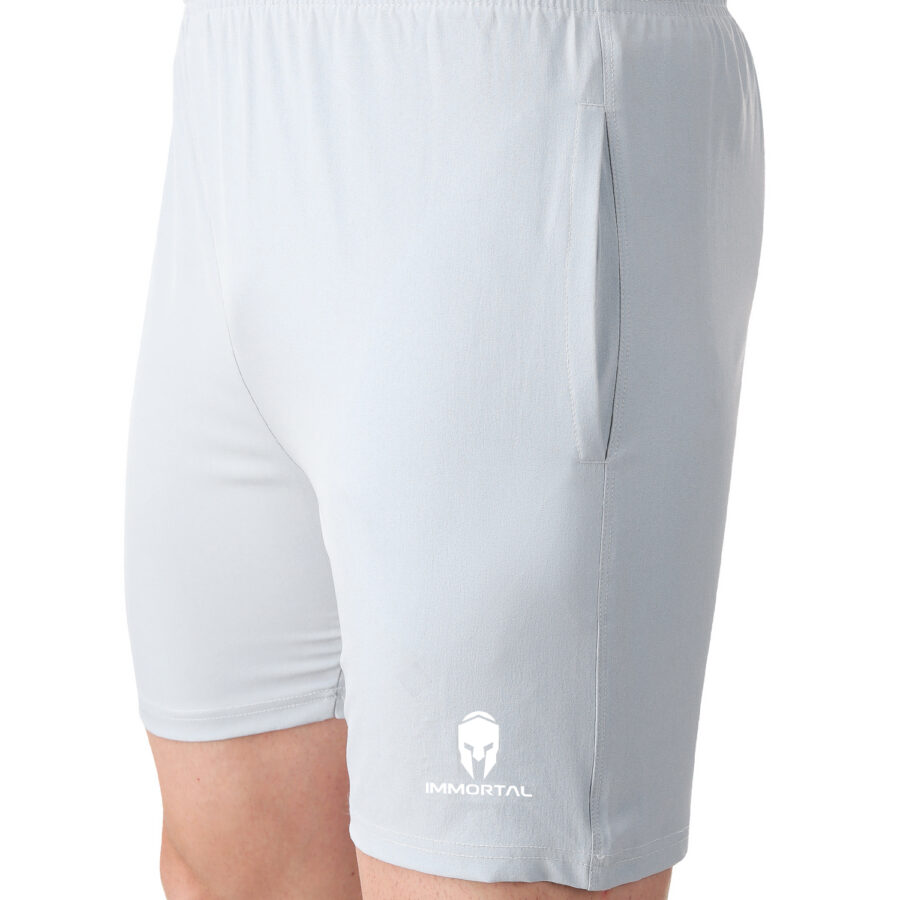Immortal Light Grey Shorts For Small waist