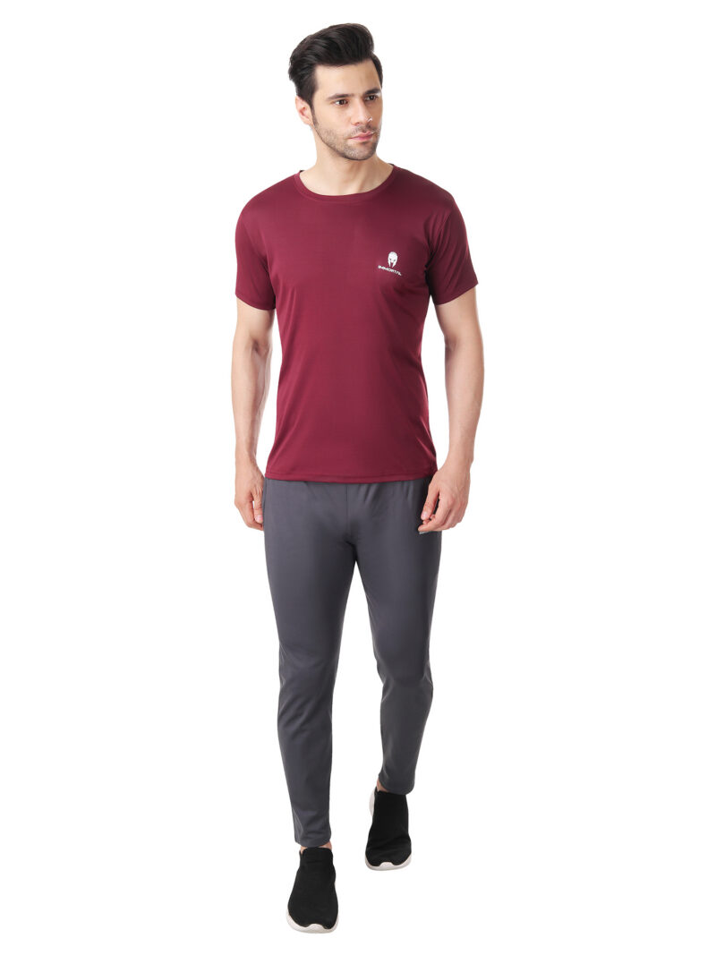 Immortal Maroon Dry-Fit T-shirt for Lean physique - Image 5