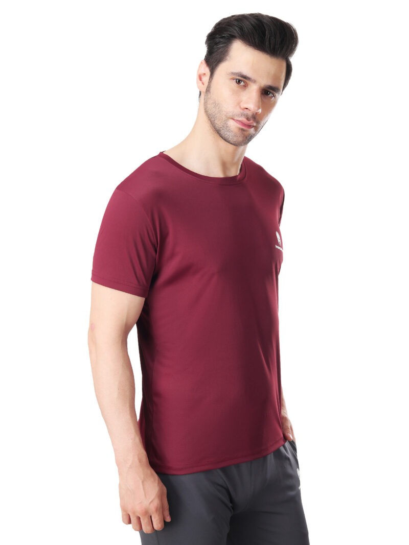 Immortal Maroon Dry-Fit T-shirt for Lean physique - Image 6