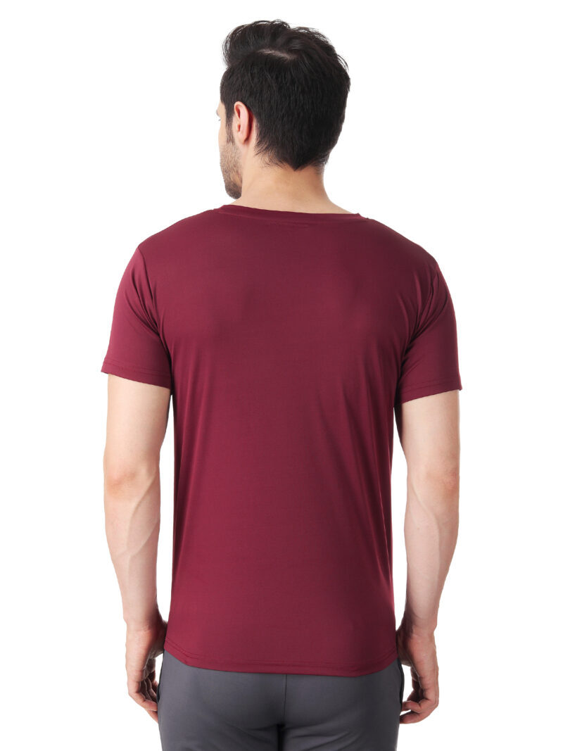 Immortal Maroon Dry-Fit T-shirt for Lean physique - Image 2