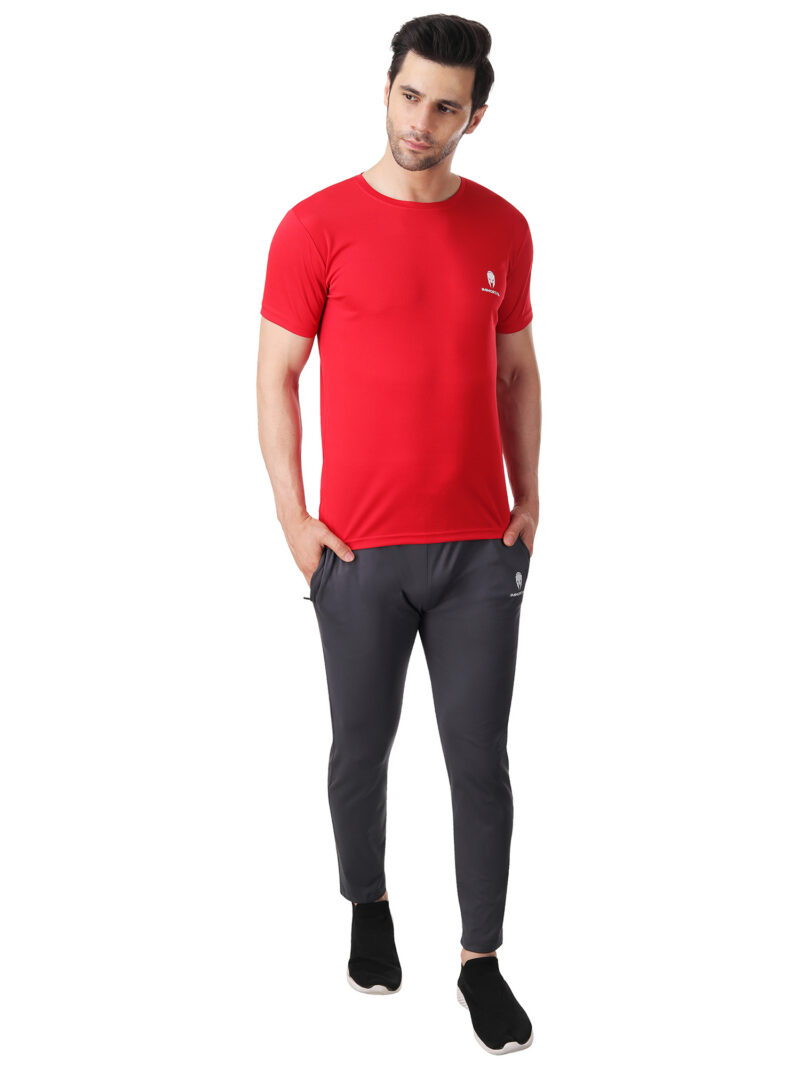 Immortal Red jacquard  Dry-Fit T-shirt For Lean Physique - Image 2