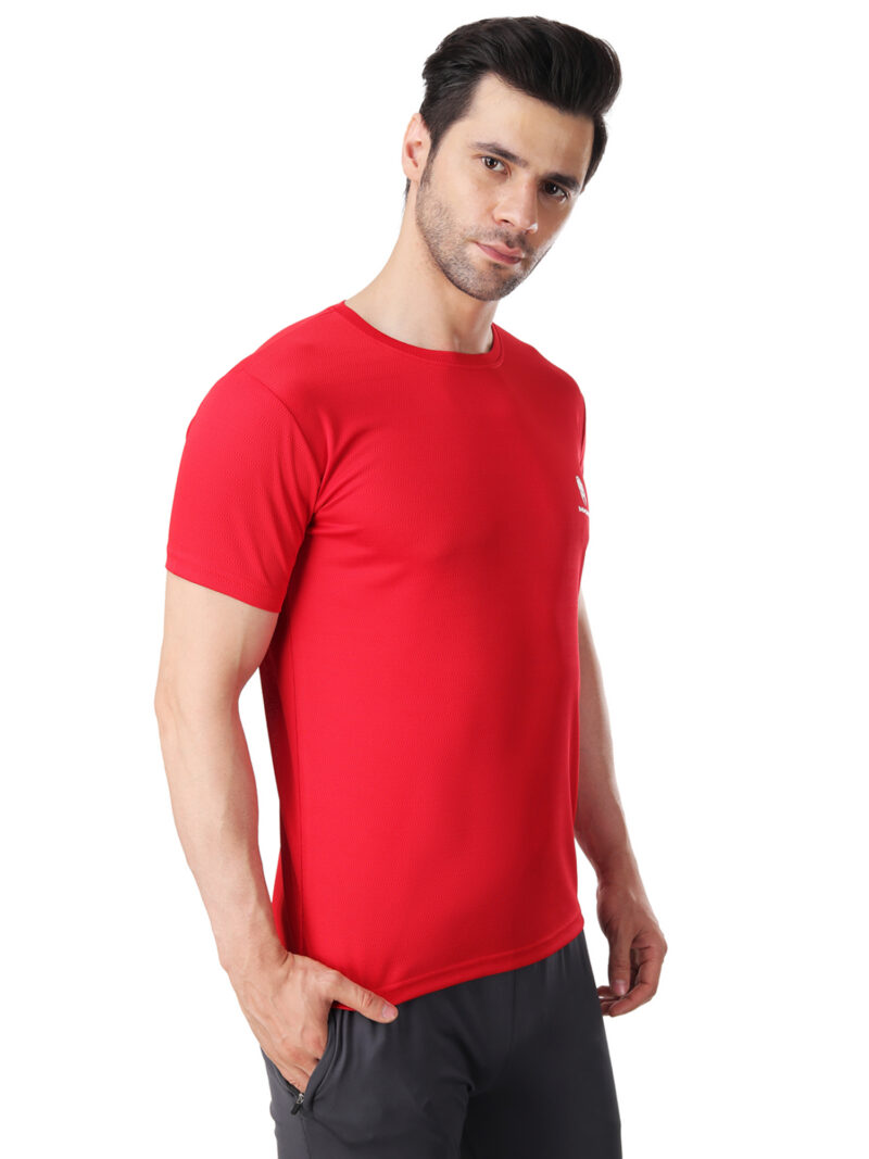Immortal Red jacquard  Dry-Fit T-shirt For Lean Physique - Image 5