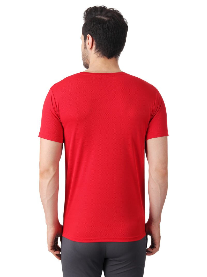 Immortal Red jacquard  Dry-Fit T-shirt For Lean Physique - Image 8
