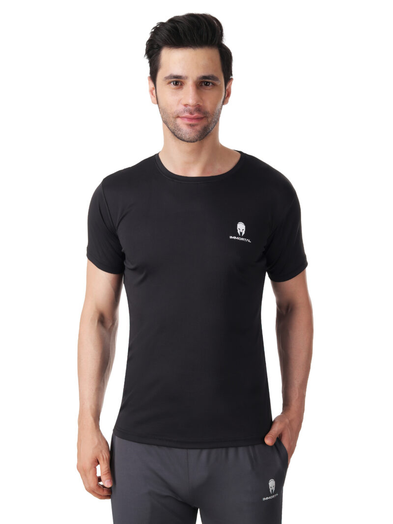 Immortal Black Dry-Fit T-shirt for Lean physique - Image 2