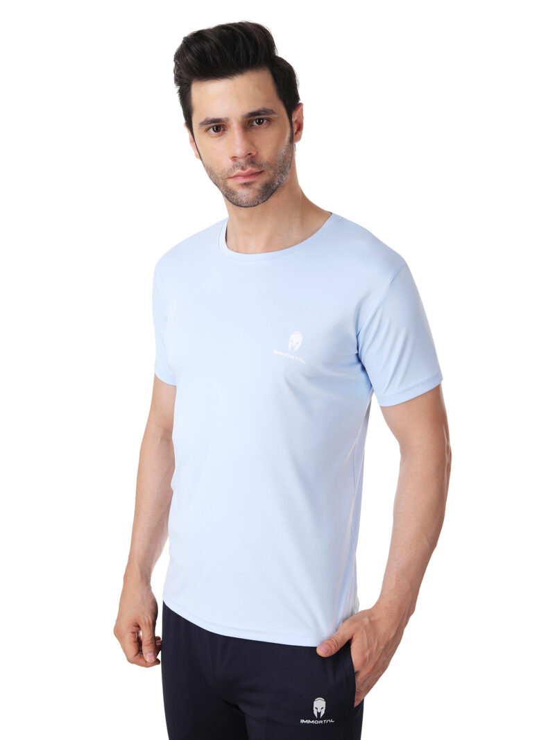 Immortal Sky Blue Dry-Fit T-shirt for Lean physique - Image 4
