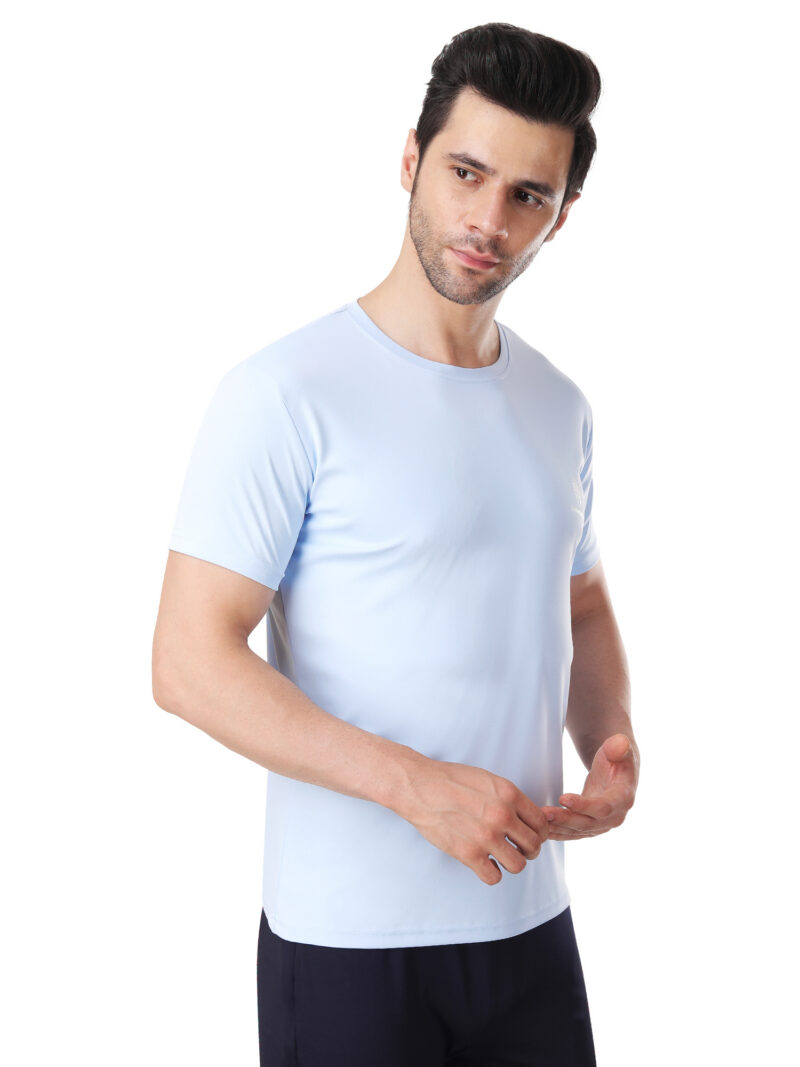 Immortal Sky Blue Dry-Fit T-shirt for Lean physique - Image 5