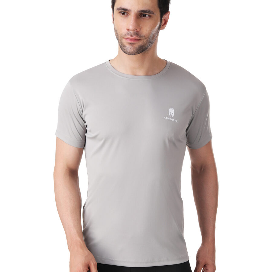 Immortal light grey Dry-Fit T-shirt For Lean Physique